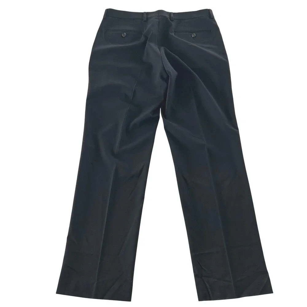 Chaps Suit Mens 40R‎ Black Wool Blend 2-Button Solid Classic Formal Career